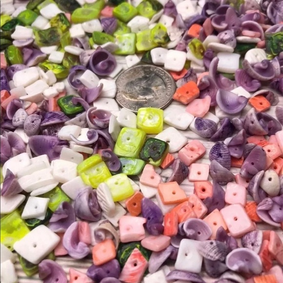 200+PCs of Mixed Puka & Mop Puka Pooka Shell Beads Jewelry Making DIY Bundle Lot - Picture 10 of 12